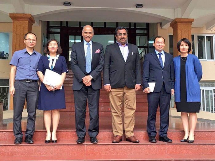 Sh @rammadhavbjp called on Mr. Le Hai Binh, Vice President of the Diplomatic Academy of Vietnam to discuss cooperation between India Foundation and Diplomatic Academy of Vietnam.