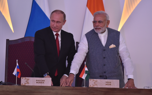 PM Modi meets President Putin of Russia during his State visit to India