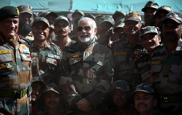 PM celebrates Diwali with jawans of Indian Army and BSF, in Gurez Valley