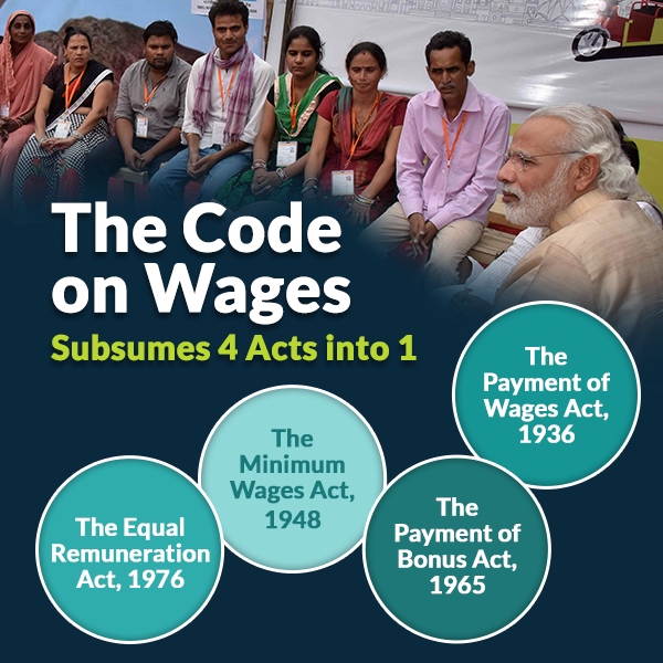 The Code on Wages : Subsumes 4 Acts into 1 