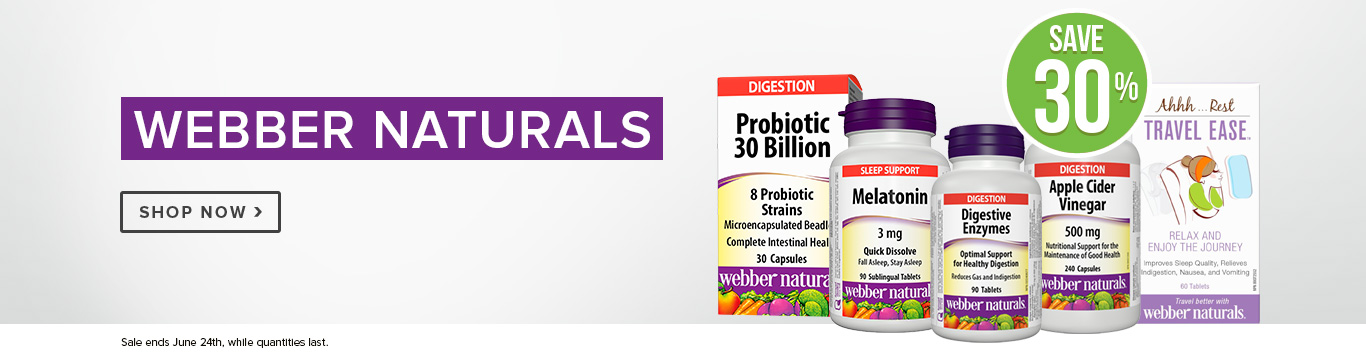 Save 30% off Webber Naturals