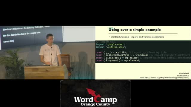 Eric Debelak : Getting Started with Gutenberg Blocks