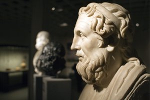 In this March 13, 2008 file photo, a marble bust of Homer that is on display in the exhibition "Homer- The Myth of Troy in Fiction and Art" is shown at the Basel Museum of Antiquities in Basel, Switzerland, Thursday, March 13, 2008.