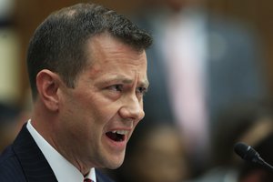 FBI Deputy Assistant Director Peter Strzok, testifies before a House Judiciary Committee joint hearing on "oversight of FBI and Department of Justice actions surrounding the 2016 election" on Capitol Hill in Washington, Thursday, July 12, 2018.