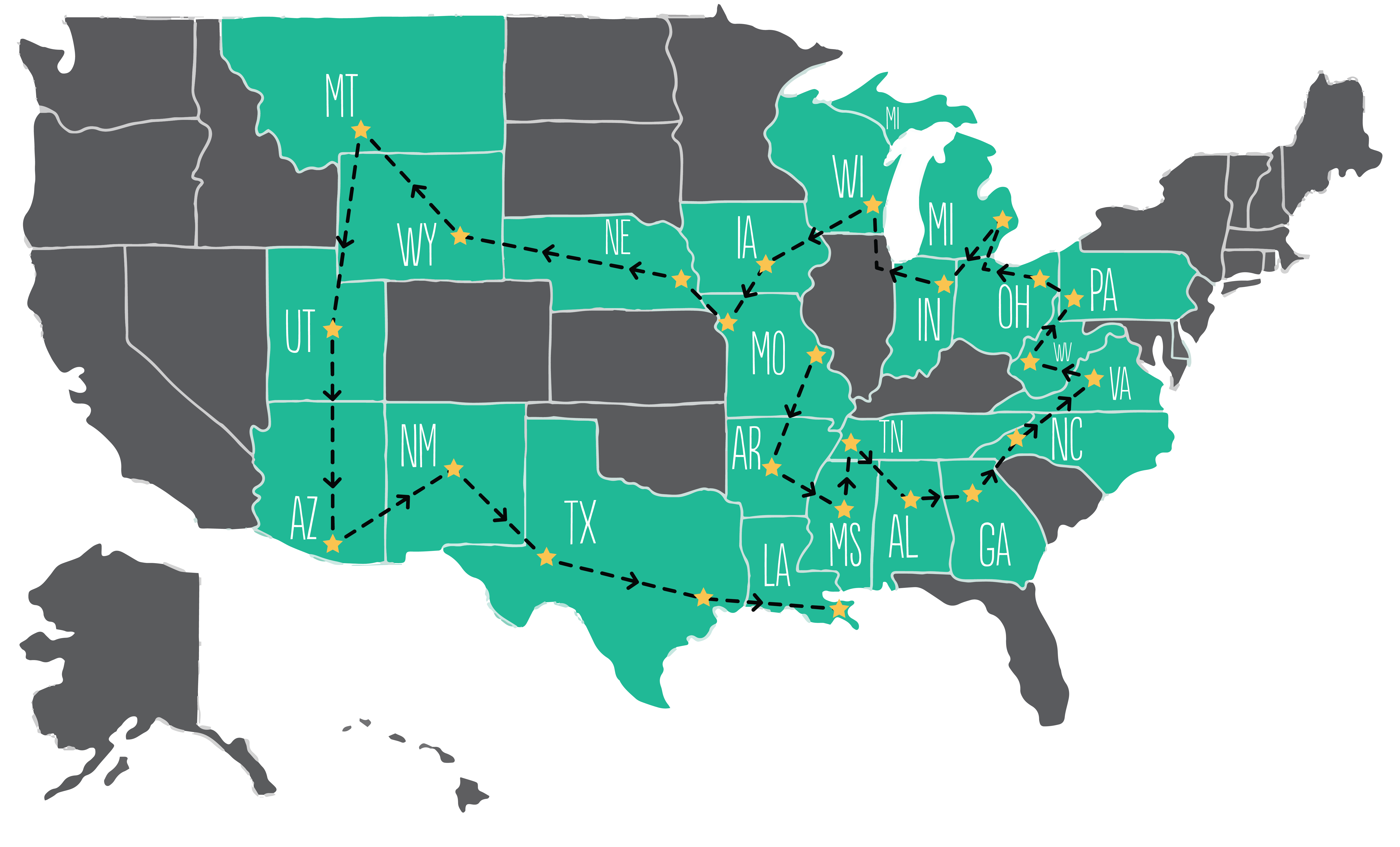 HuffPost Listen to America Map