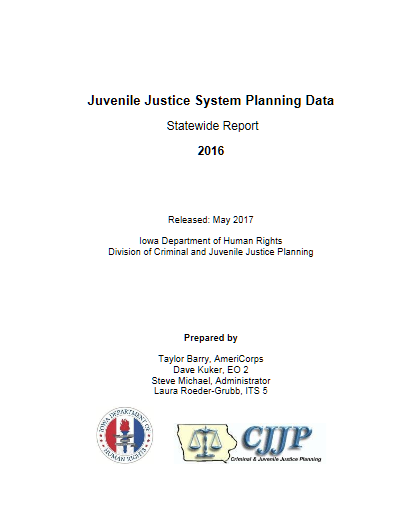 Juvenile Justice System Planning Data Statewide Report