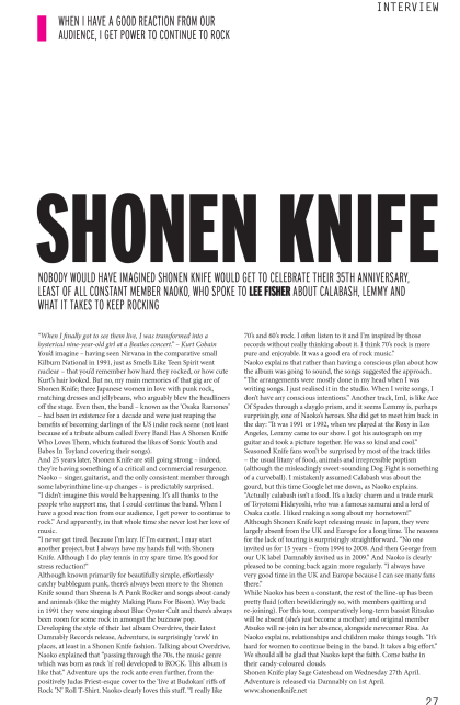 Shonen Knife APril 2016