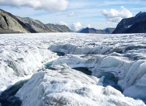 The Aletsch Glacier in the Swiss Alps.