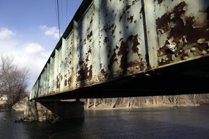 The Spring Road Bridge over the Conodoguinet Creek in Carlisle, Pa., is seen Thursday, Feb., 19, 2009.