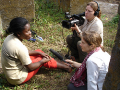 Filming Layefa in ruins