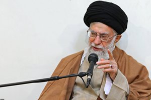 Ayatollah Ali Khamenei, the Supreme Leader of Iran, in the weekly meeting with a number of families of "martyrs", Iran, Jan 2, 2018, referring to Iranian protests and "the enemies' efforts to damage the Islamic system"