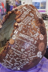 Exhibit of giant chocolate egg at Cadbury World.