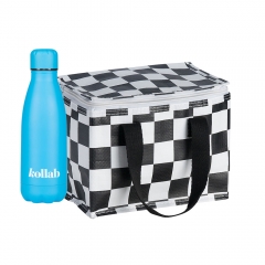 Checkerboard Insulated Lunch Box & Flask Set