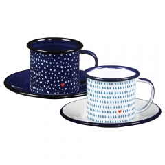 Folklore Espresso Cup and Saucer - Set of 2