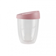 321 Uppercup Large - Clear + Dusty Pink Lid