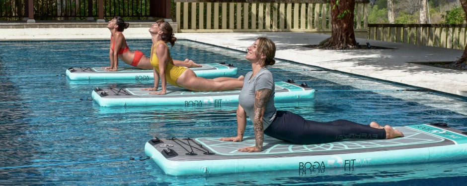 Aqua Fitmat Yoga at Revivo Bali