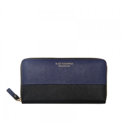 Leather Wallet - Black & Navy Blue