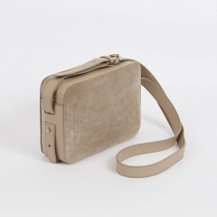 Dylan Crossbody Bag with Built-in Phone Charger - Taupe