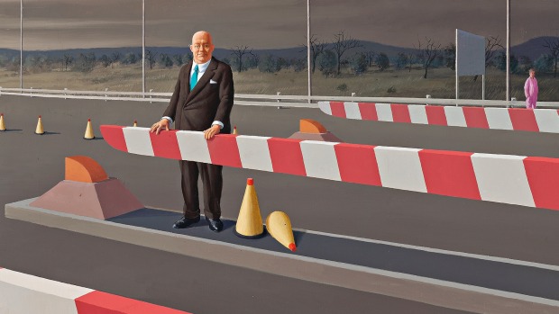 Jeffrey Smart's <i>Entrance to the Autostrada</i> has a price expectation of $250,000 to $350,000.