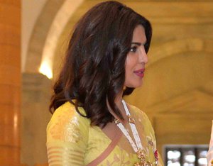 India Bollywood Actress Priyanka Chopra during  presenting Padma Awards during Civil Investiture � II at Rashtrapati Bhavan on 12-04-16