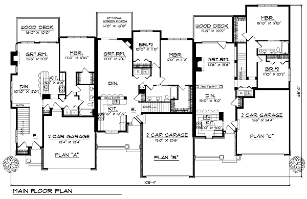 Multi Family Plan  At Familyhomeplans Com