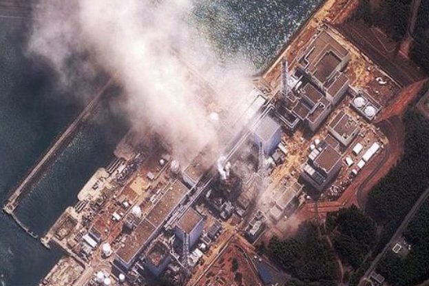 Fukushima Daiichi power plant, three minutes after an explosion on March 14, 2011