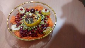 Multigrain puttu with sprouts,nuts,veggies,fruits