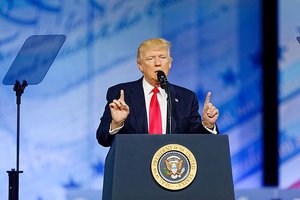 President of the United States Donald J. Trump at CPAC 2017 February 24th 2017 by Michael Vadon 37