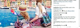 Jo Walker travels the globe with a professional photographer being snapped in matching Dolce & Gabbana frocks alongside ...