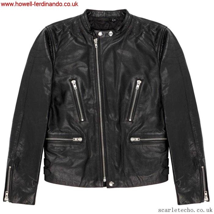 Black Leather Swiftly 5535559A 20 Biker Jacket - CGPQXZ0239