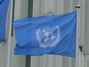 Flag of United Nations at UN City