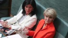 Liberal MPs Julia Banks and Julie Bishop on the backbench during Question Time on Monday. 