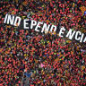 Catalan separatists pack Barcelona to demand split from Spain, again