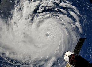 Hurricane Florence photographed from the International Space Station, Sept. 10, 2018.