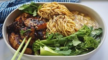 Vegetarian-friendly pumpkin miso ramen.