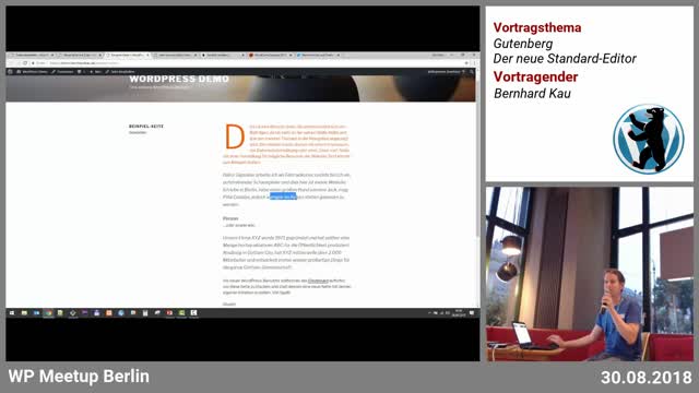 Bernhard Kau: Gutenberg – Der neue Standard-Editor in WordPress 5.0