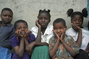 File - Some of the children at the Goma Children Rehabilitation Centre, in the Democratic Republic of the Congo (DRC), visited by Radhika Coomaraswamy, Special Representative for Children and Armed Conflict.