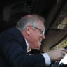 Scott Morrison makes 'brmm, brmm' in a big rig, just like Donald Trump