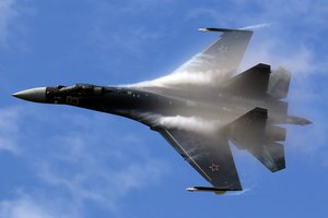 File - A Russian Air Force Su-35S at MAKS Airshow 2015.