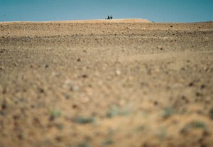 File - The Moroccan Western Sahara Wall is an approximately 2,700 km (1,700 mi) long structure, mostly a sand wall (or "berm"), running through Western Sahara and the southwestern portion of Morocco.