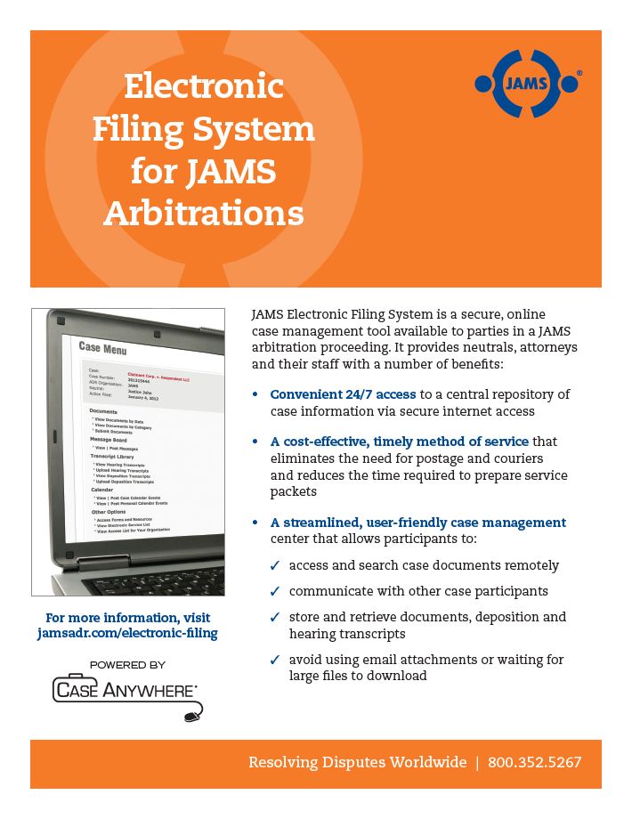 JAMS electronic filling system brochure