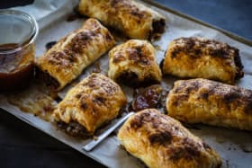 Grand final food: Make-ahead bloody mary sausage rolls with boozy relish