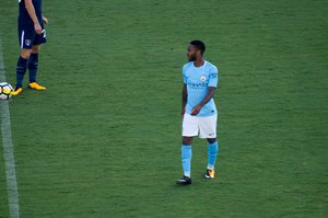 Raheem Sterling - Manchester City vs Tottenham Hotspur at Nissan Stadium