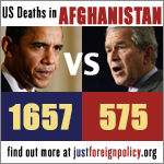 US Deaths in Afghanistan: Obama vs Bush. Click here to learn more.