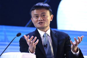 Alibaba founder Jack Ma speaks at the CEO Summit, attended by 800 business leaders from around the region representing U.S. and Asia-Pacific companies, in Manila, Philippines, Wednesday, Nov. 18, 2015, ahead of the start of the Asia-Pacific Economic Cooperation summit