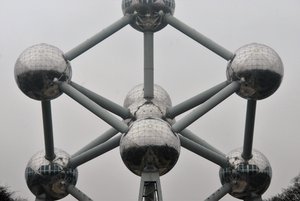 The Atomium landmark building in Brussels, Belgium