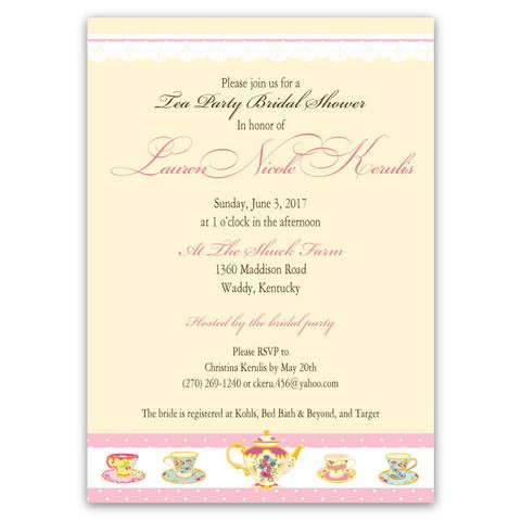 Tea Party Bridal Shower Invitations Inspirational Bridal Shower Invitations – Ian &amp; Lola Design Boutique Pics