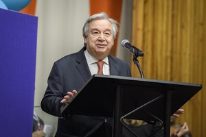 Secretary-General Antonio Guterres makes remarks during a special event held to mark United Nations Universal Children’s Day (2017), New York,20 November 2017