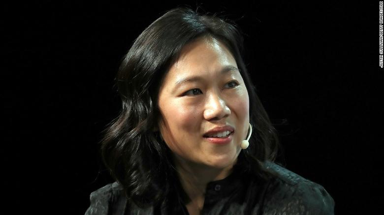 Priscilla Chan speaks during the 2018 TechCrunch Disrupt in San Francisco, California.