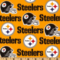 NFL Cotton Broadcloth Pittsburgh Steelers Yellow/Black